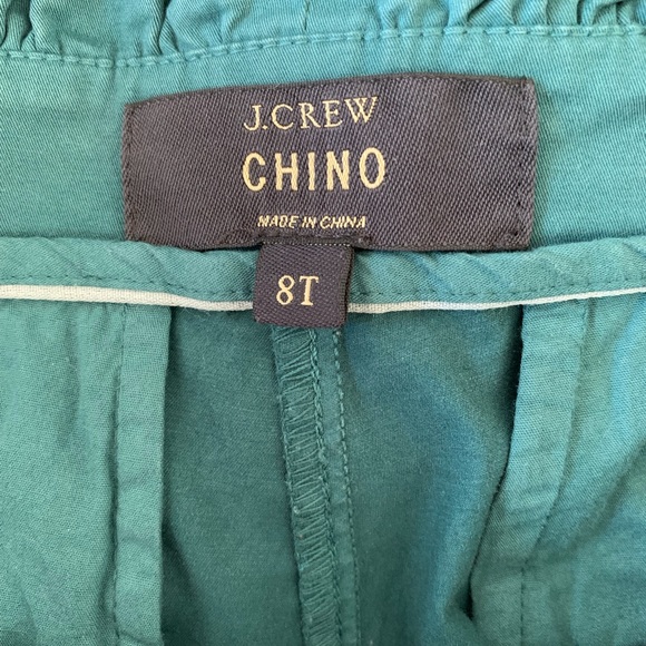 J.Crew Chino Green Ruffle Waist #G2756 8 Tall - Picture 5 of 6
